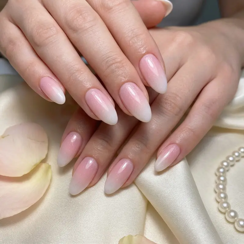 ピンク ホワイト オンブレ